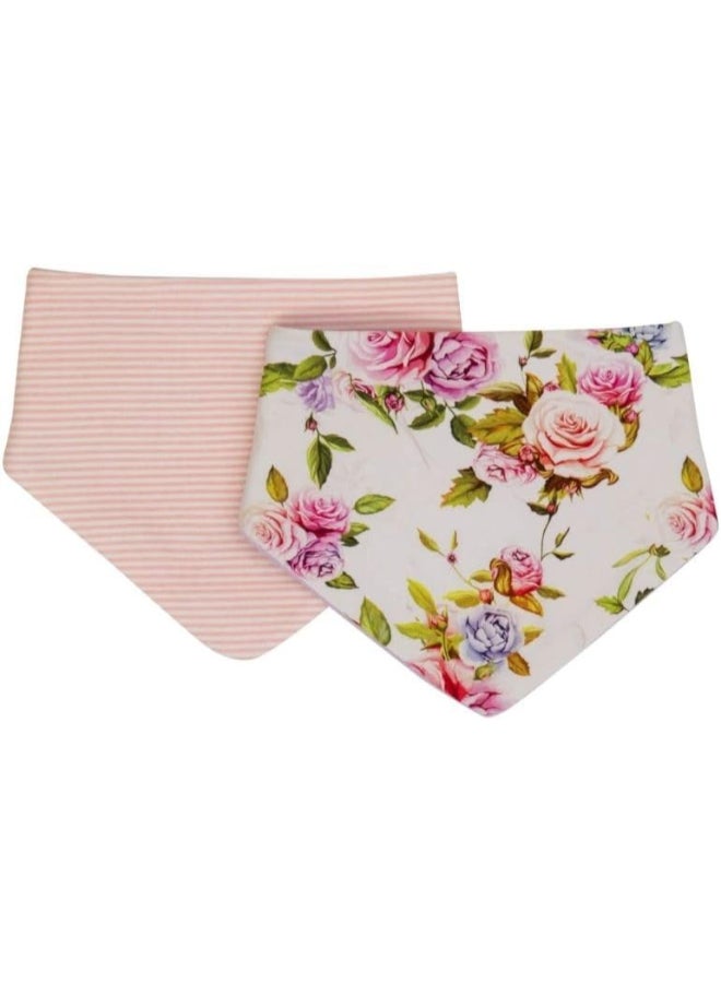 All4Ella Rose Bandana Bibs 2 Pack - Image 1